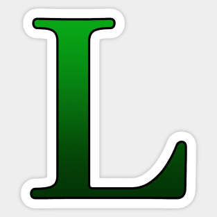 Green Roman Numeral 50 L Sticker